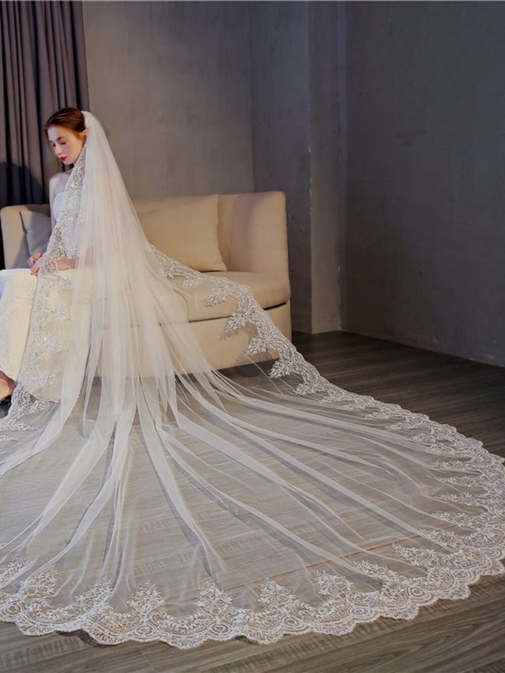 118" Extra Wide 3 Meter Cathedral Bridal Veil